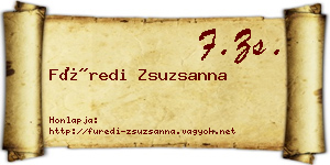 Füredi Zsuzsanna névjegykártya