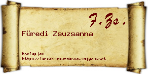 Füredi Zsuzsanna névjegykártya
