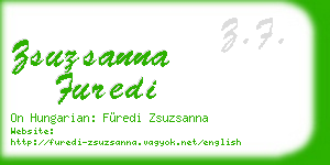zsuzsanna furedi business card